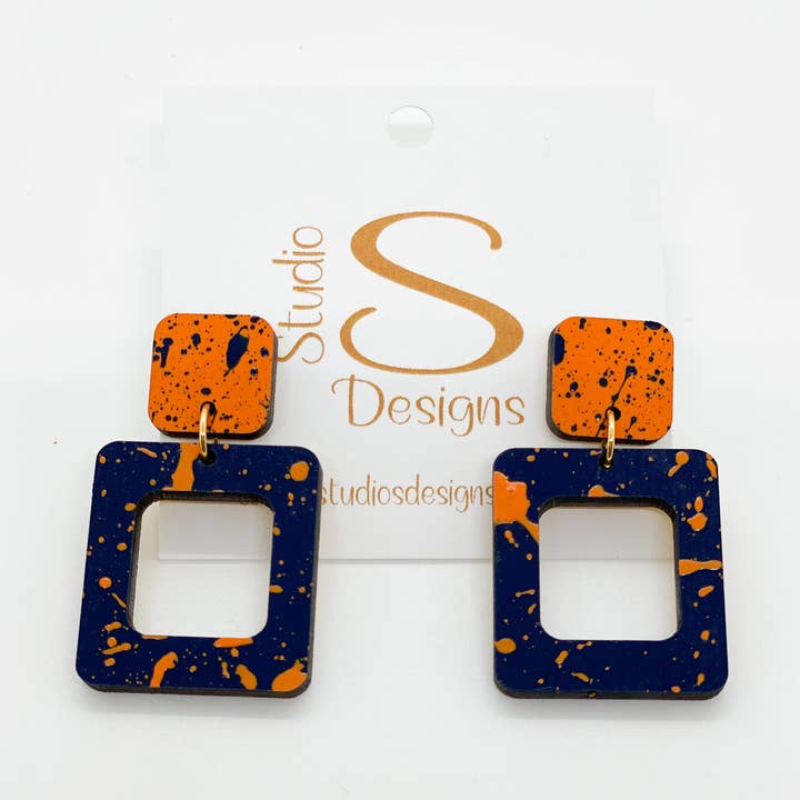 Defense Earrings - University of Virginia for wholesale by Studio S Designs