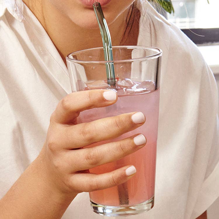 Kikkerland Design Inc - Wholesale Drinking Straw - Colorful Reusable Glass Straws2