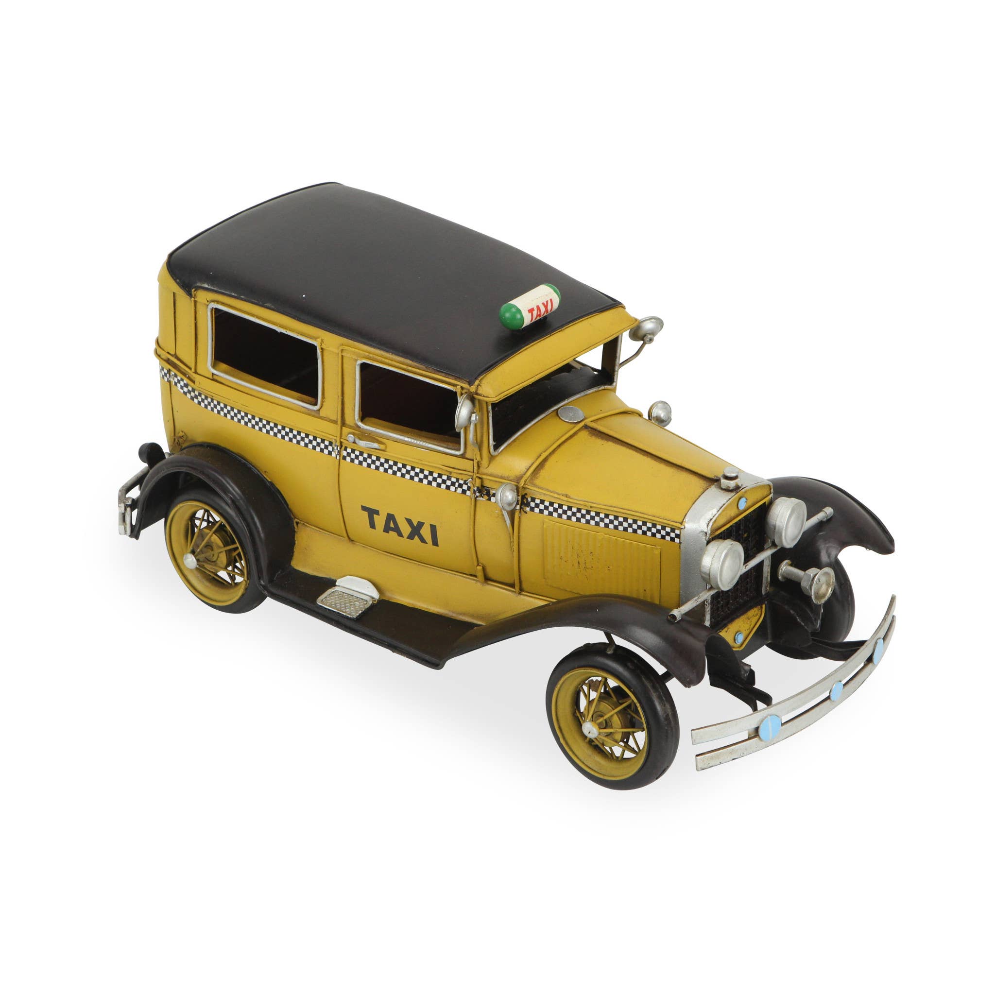 HomeRoots - Wholesale Decorative Tabletop Object - 7" Hand Painted 1931 Yellow Taxi Metal Model Car0
