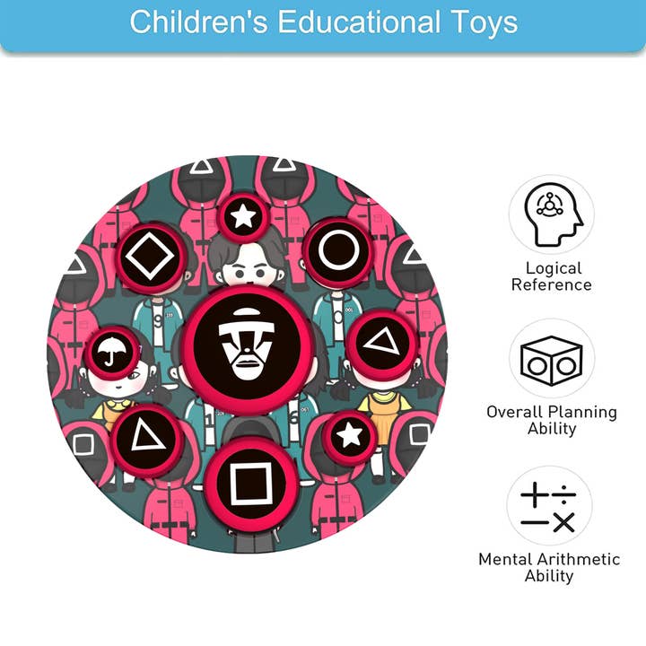 PR GROUPS LLC – wholesale Fidget Toy - Barn – Rund Pressa Pop It Fidget-leksak för barn - Blandade1