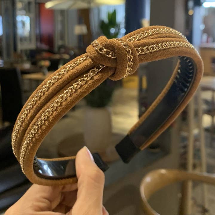 ACCITY - Wholesale Fashion Headband - Women's - CHAIN KNOT DECOR HEADBAND_CWAHA0207