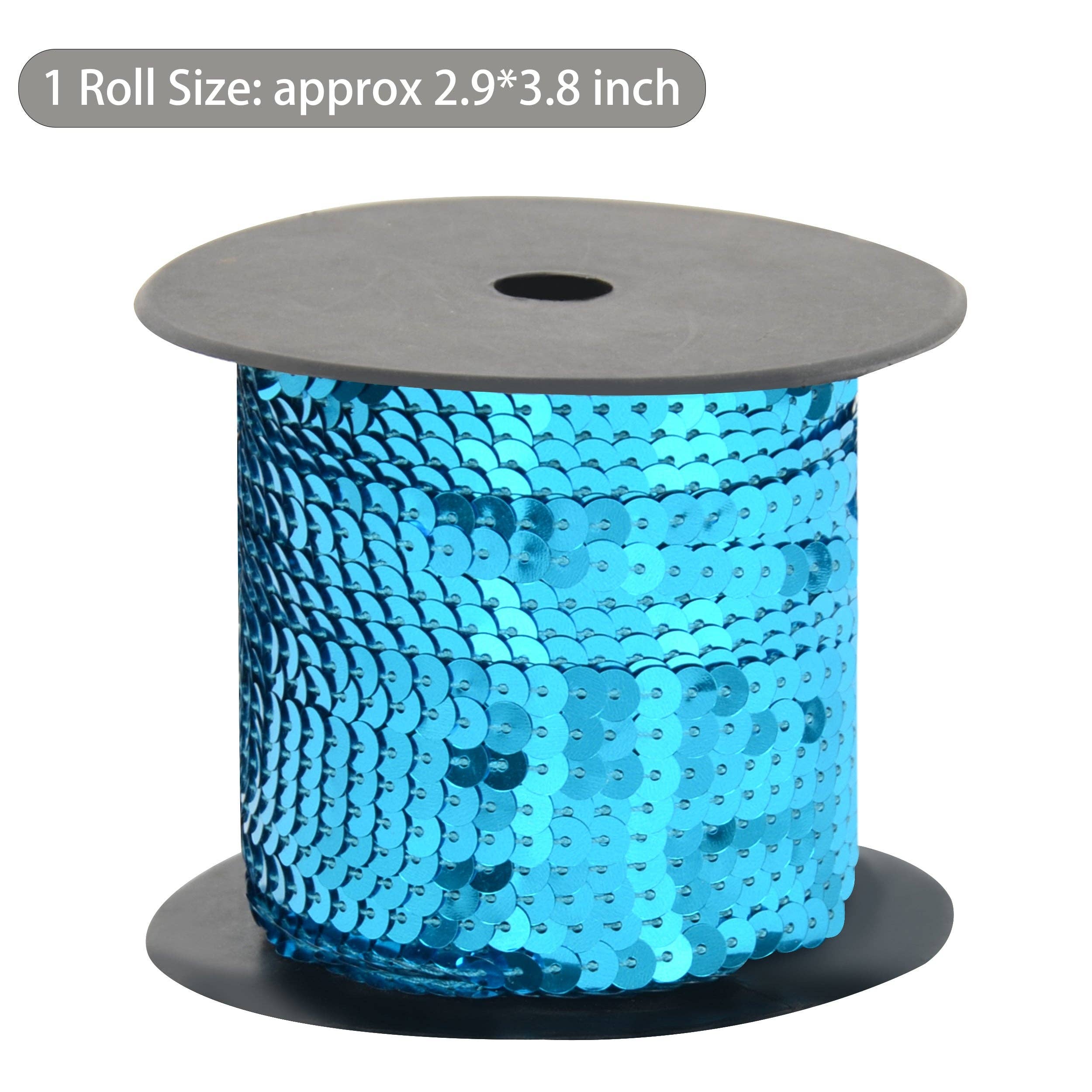 AK Brand - Venta al por mayor Material para manualidades - Tira de Lentejuelas Planas 6mm Lentejuela Metálica Adorno de Lentejuelas40