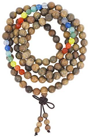 Mandala Crafts - Wholesale Prayer Beads Necklace - Mandala Crafts Natural Wood 108 Mala Prayer Beads Necklace, Bracelet from for Meditation, Yoga6
