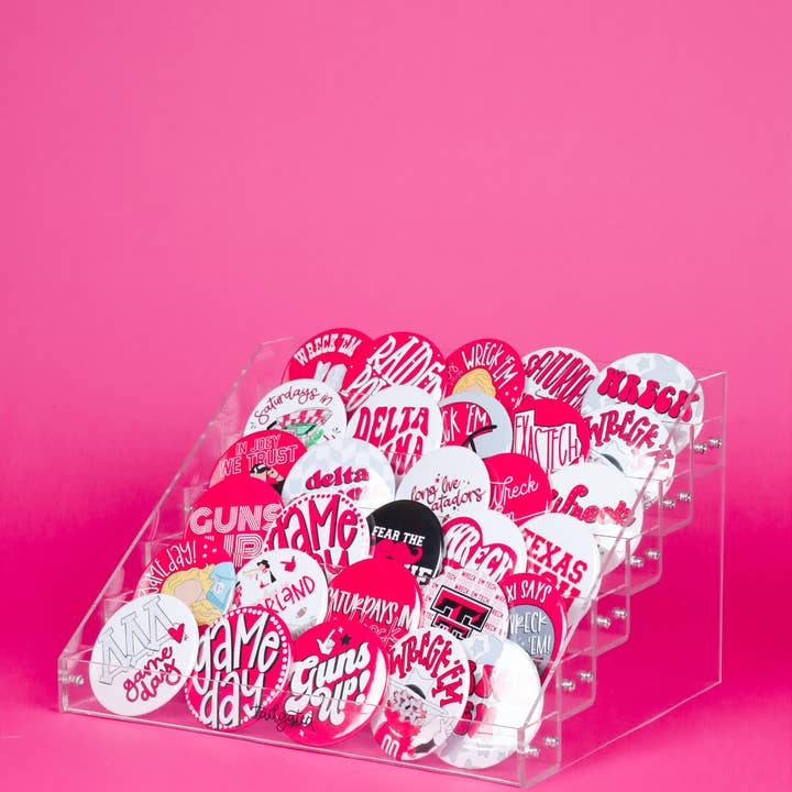 Tailgated Co. - Wholesale Retailer Display Stand/Case - Pinback Button Display1