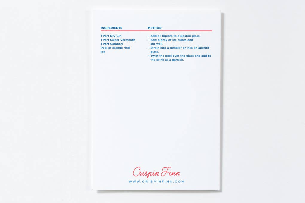 Crispin Finn – wholesale Everyday greeting card – Negroni Cocktail Greeting Card1