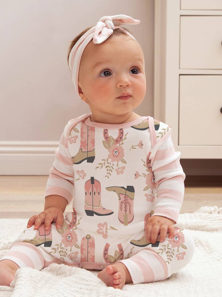 Tesa Babe - Venta al por mayor Peto - Bebés - Pelele de Algodón con Botas de Vaquera para Bebé Niña