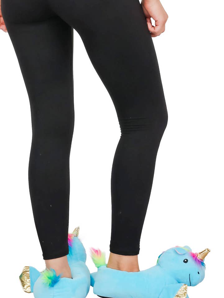 Cap Zone - Wholesale Slippers - Women's - Unicorn Plush Indoor Lounge Sock Slippers24