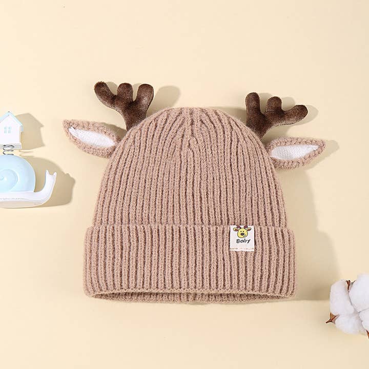 ACCITY - Wholesale Beanie - Kids - CHRISTMAS DEER LABEL CHILDREN'S KNITTED HAT_CWAH1752