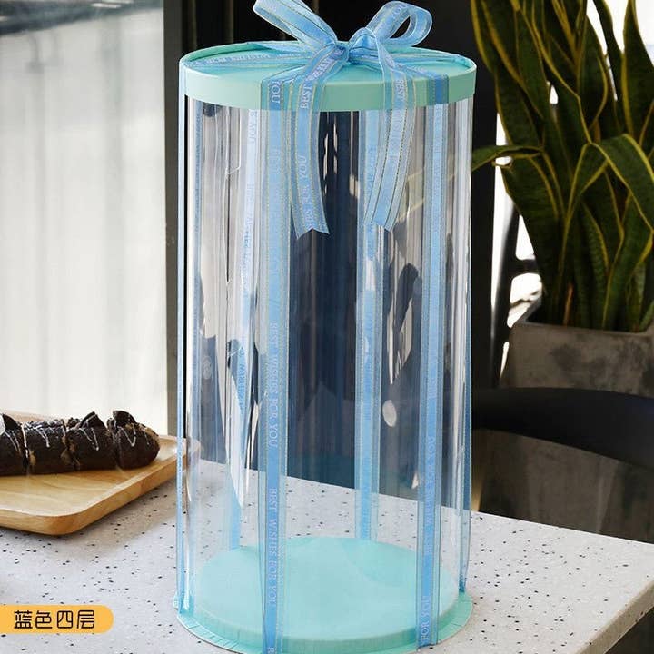 Elegant Design Supply – Engroshandel Gaveæske – Høj rund klar boks med bund og låg6