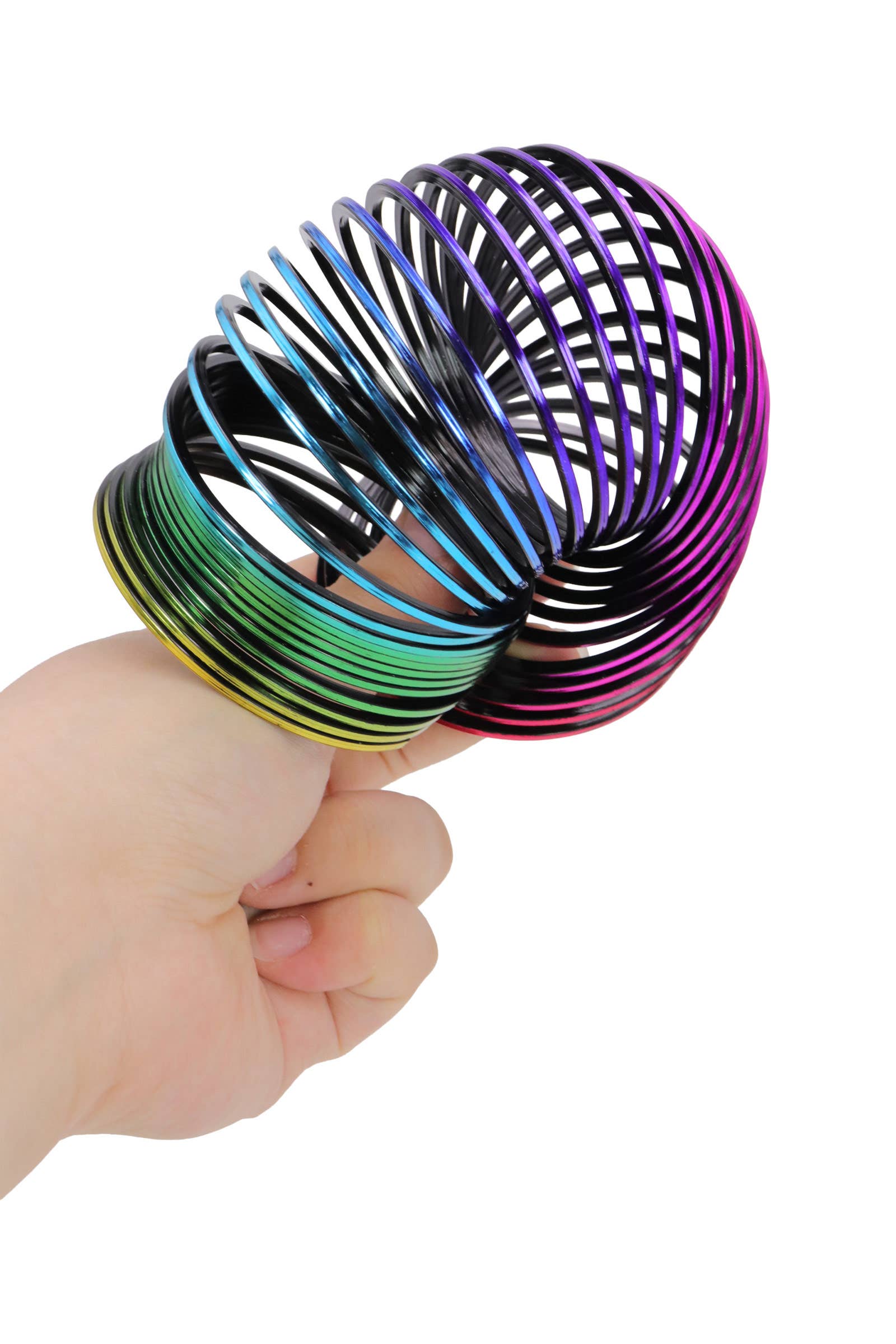 SURTIDO Juguete Slinky Mágico de Arcoíris Metálico Ombre de venta al por mayor en Faire5