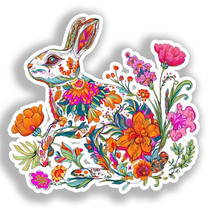 Rabbit Decal Sticker # A018355 for wholesale by Yoonek Graphics