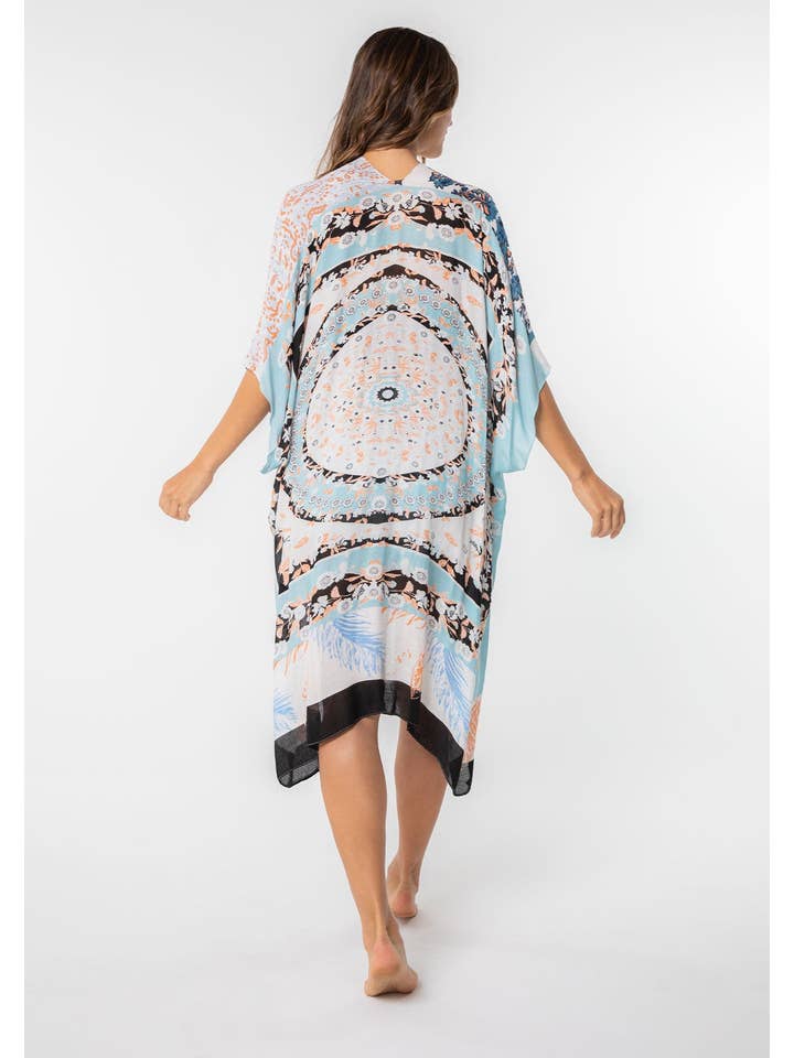 Lovestitch - Wholesale Kimono - Women's - Floral Multi Bohemian Open Front Kimono15