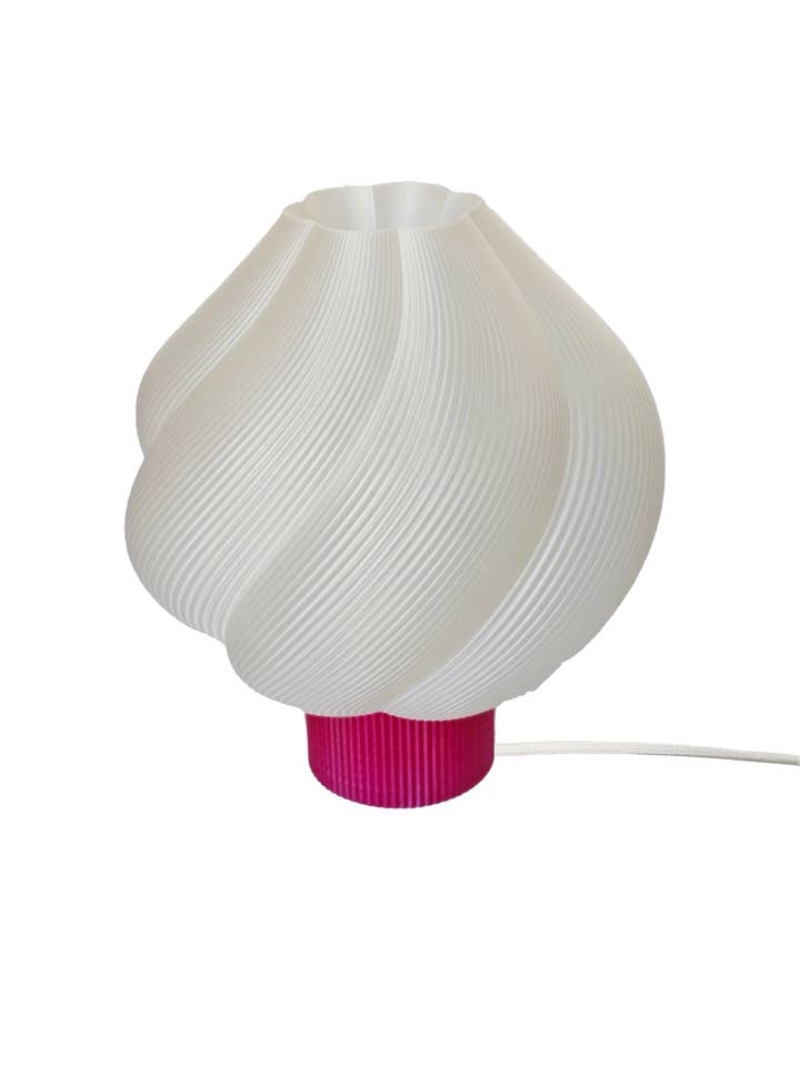 Bølget skal - Hindbærrød / hvid for engroshandel hos Coast Fig