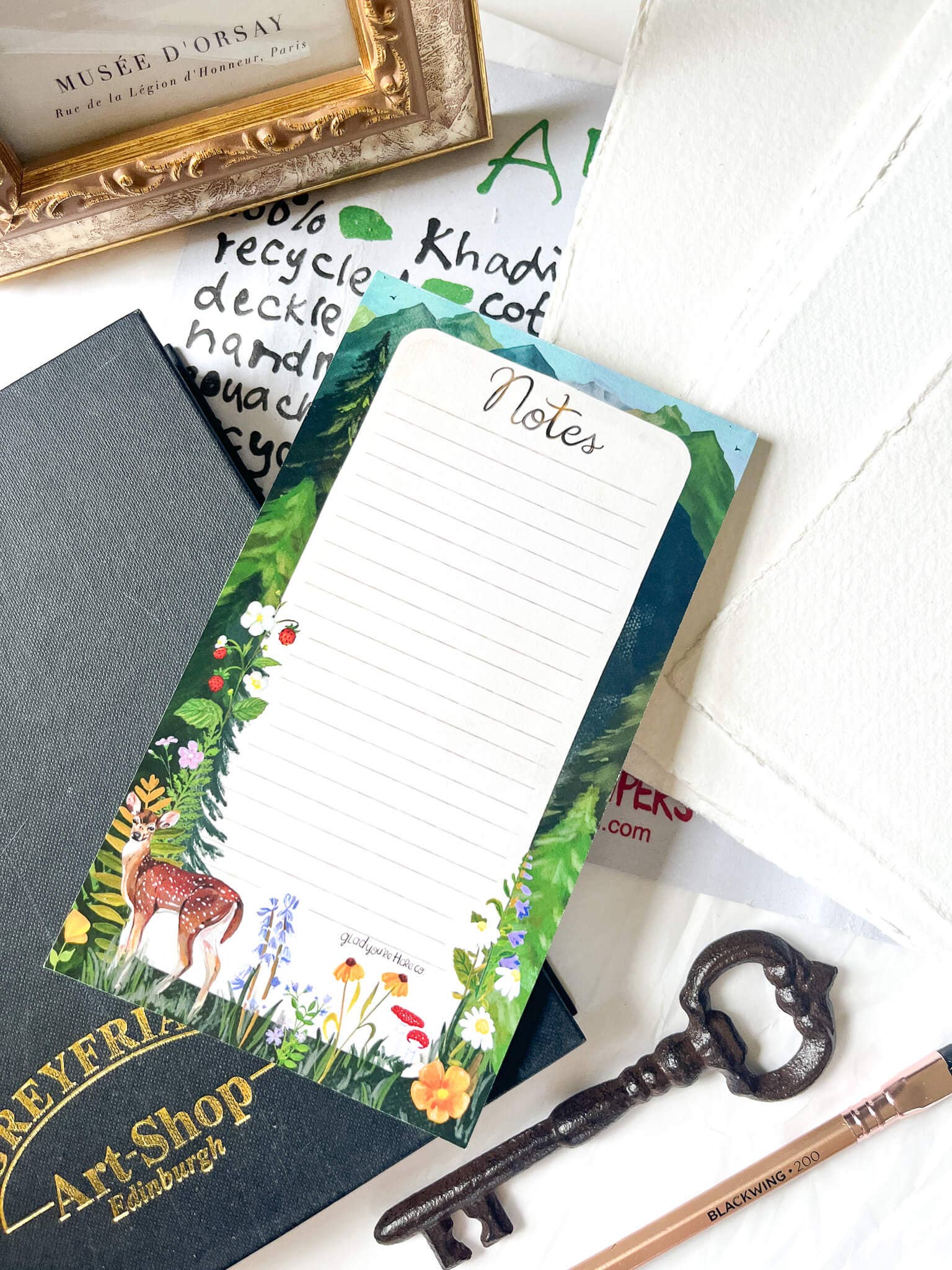 glad you're here co - Wholesale Notepad - Woodland Deer Notepad7
