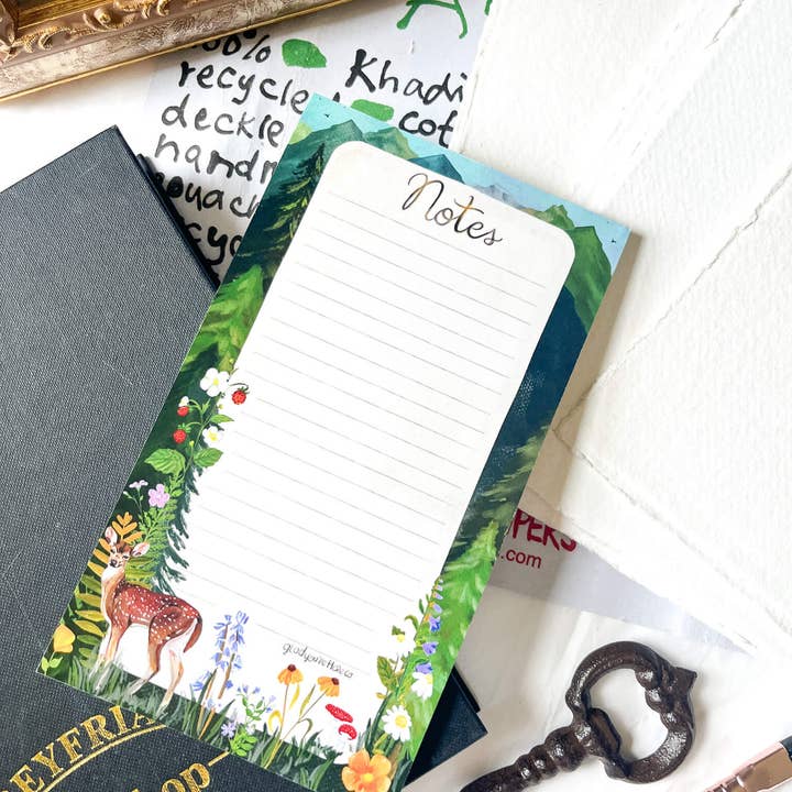 glad you're here co - Wholesale Notepad - Woodland Deer Notepad7