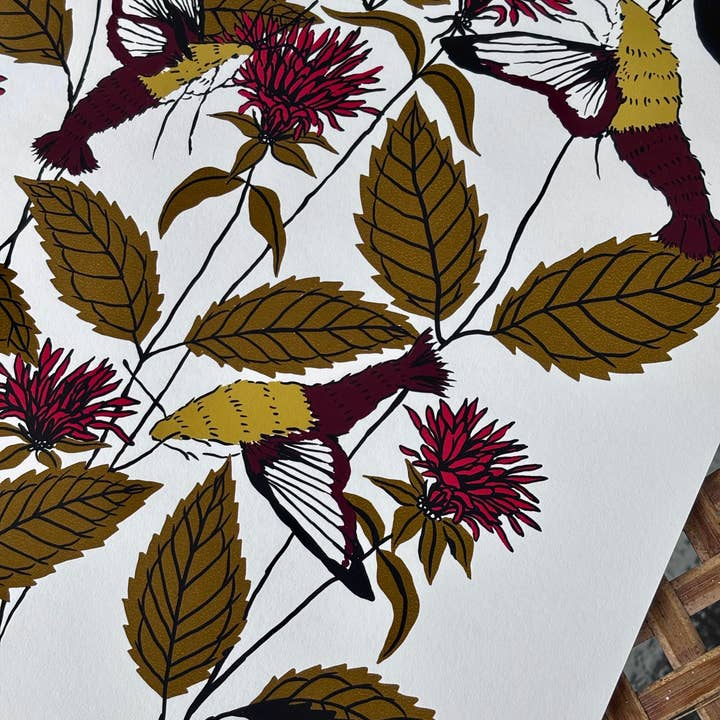 Needlebone, LLC - Wholesale Art Print - Bee Balm - 14x11 Print1