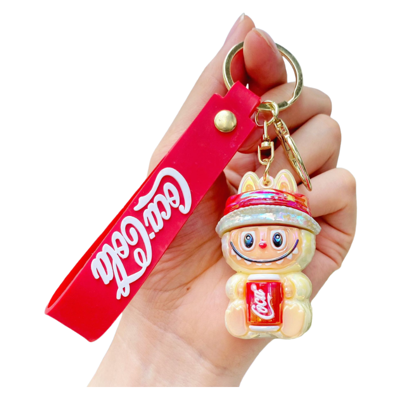 Auraquise - Wholesale Keychain - Kids - Monster Cola Shape Silicone Keychain Various Character7