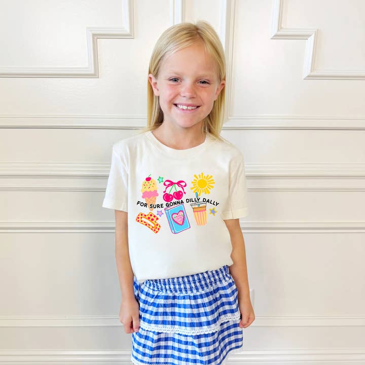 Zeker Gonna Dilly Dally Jeugd T-shirt voor wholesale door Poppy & Pine