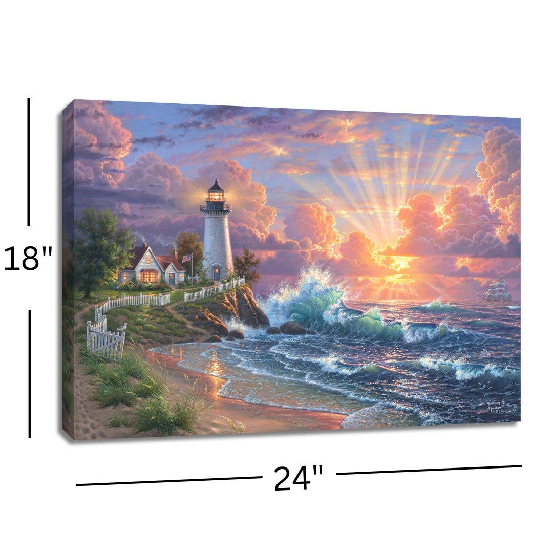 Glow Decor – wholesale Art print – Light of Hope 18x24 Fully Illuminated LED Wall Art3