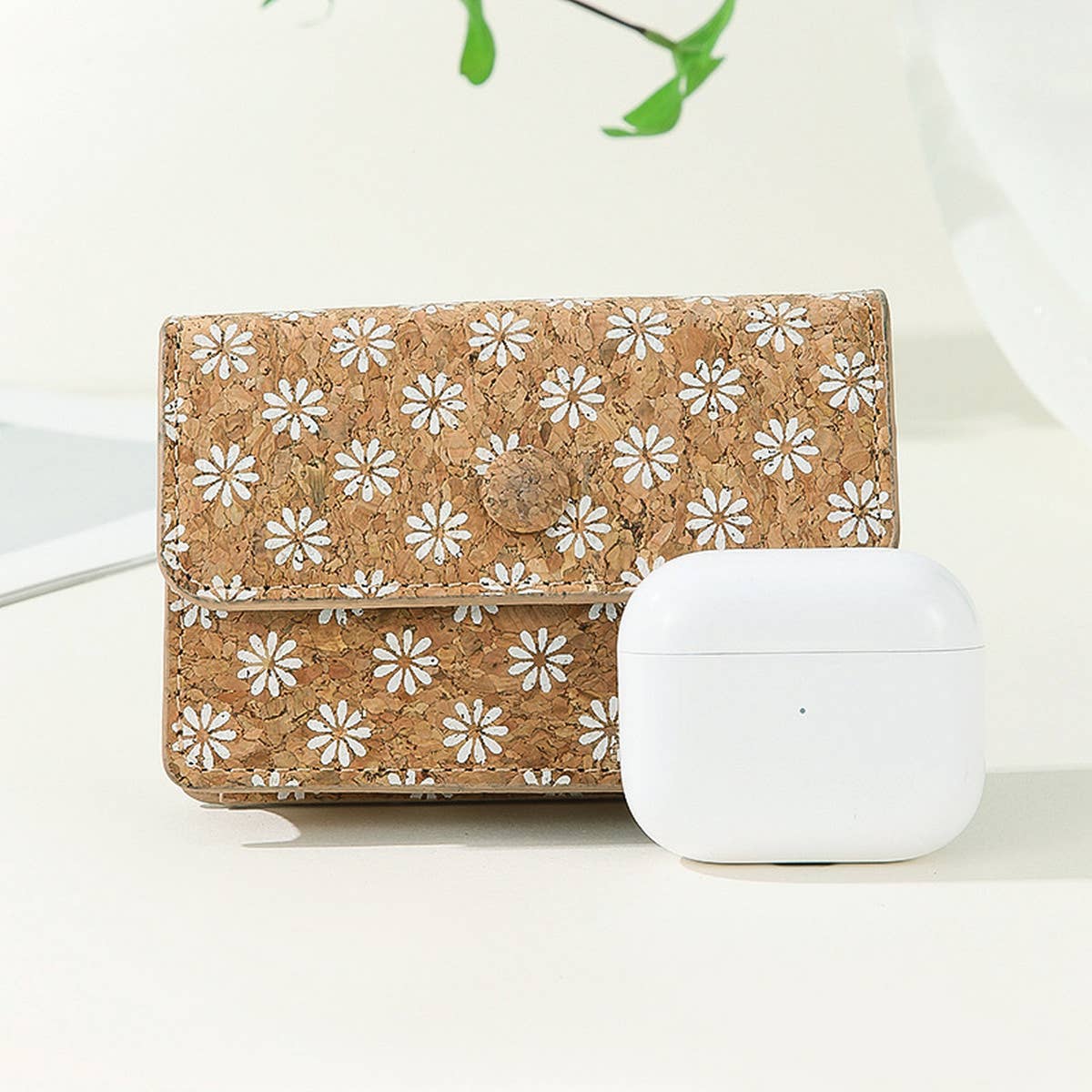 DOUBLJU - Wholesale Card Holder - Women's - VINTAGE CORK ACCORDION CARD HOLDER_CWAB49726