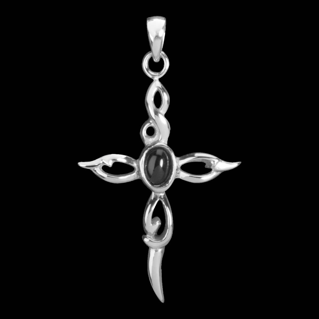 Pacific Trading - Wholesale Individual Charm/Pendant - Constance Cross Pewter Pendant1