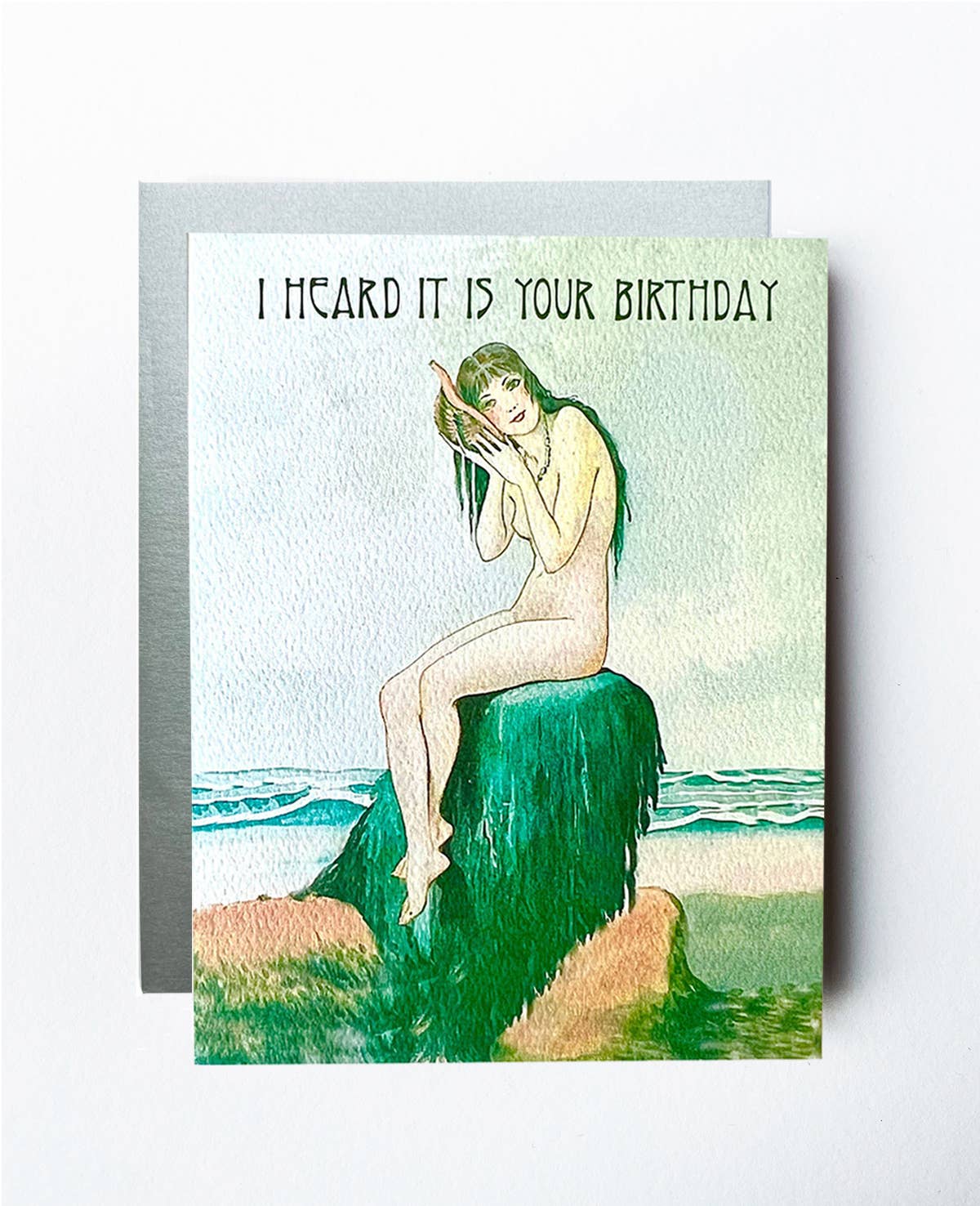 Mermaid Vintage Style Art Nouveau Birthday Card for wholesale by The Twentieth