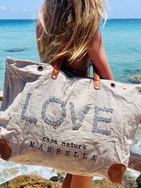 Large Rectangular Bag Zipper Leather Handle -PRESTON SKYLAR for wholesale by Casa Natura Design SL