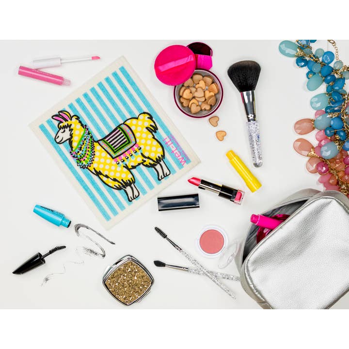 Wet-it! - Wholesale Dishcloth - Polka Llama Swedish Cloth1