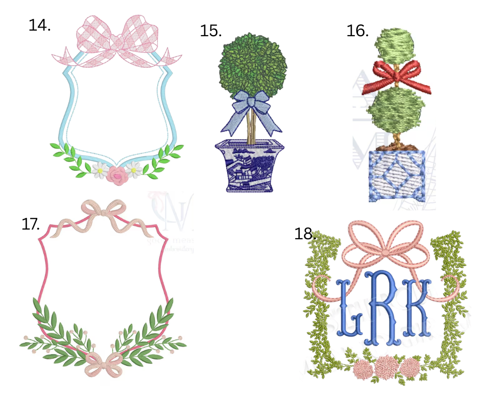 Shop 38652 - Venta al por mayor Material para bordado/punto de cruz - Fajín de Lino con Guirnalda - Bordado3