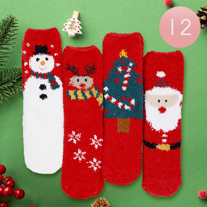 12Pairs - Fuzzy Cozy Christmas Socks and other Purchase Wholesale fuzzy socks natural. Free Returns & Net 60 Terms on Faire trending on Faire.