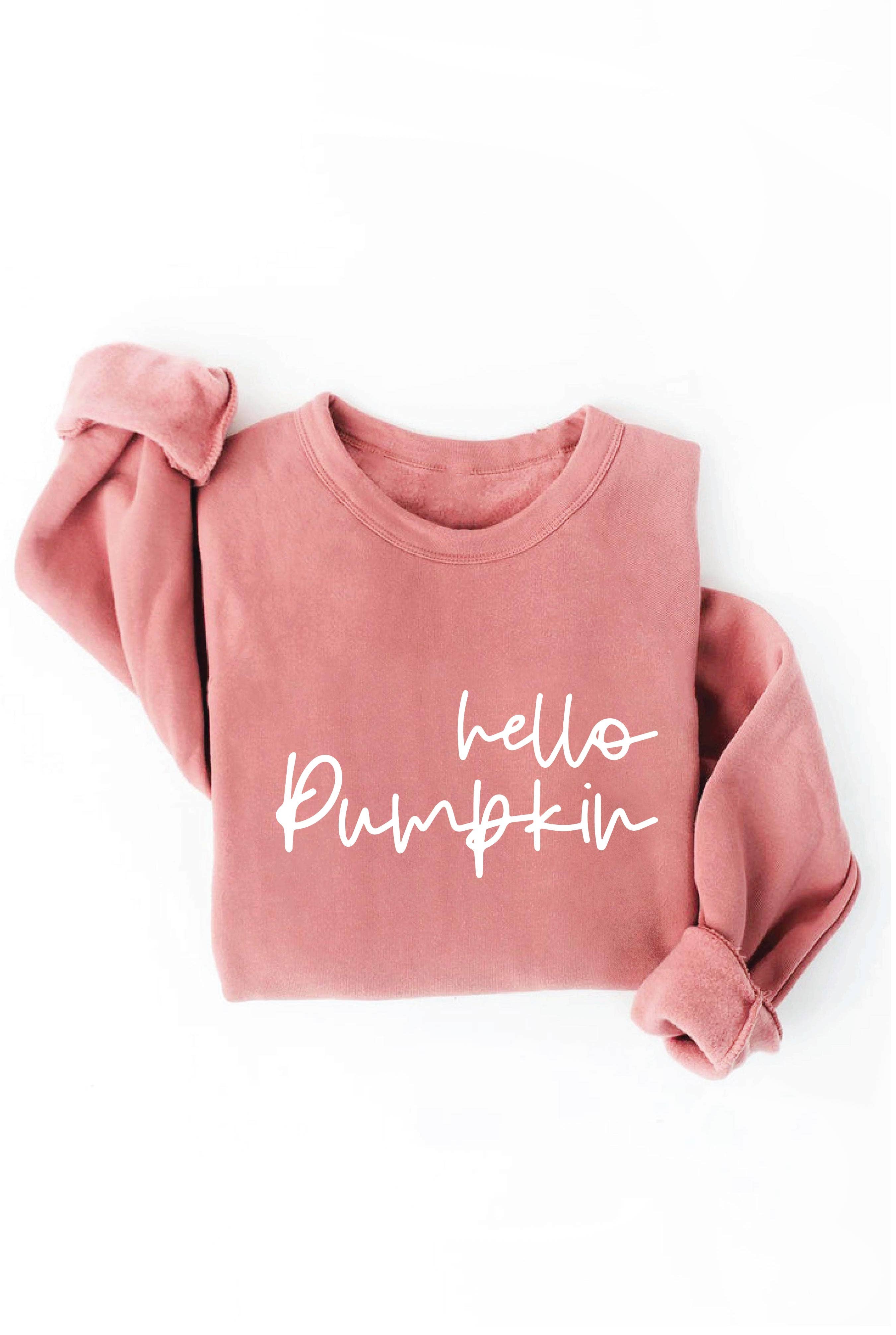 OAT COLLECTIVE - Wholesale Graphic Sweatshirt - Women's - HELLO PUMPKIN Graphic Sweatshirt10