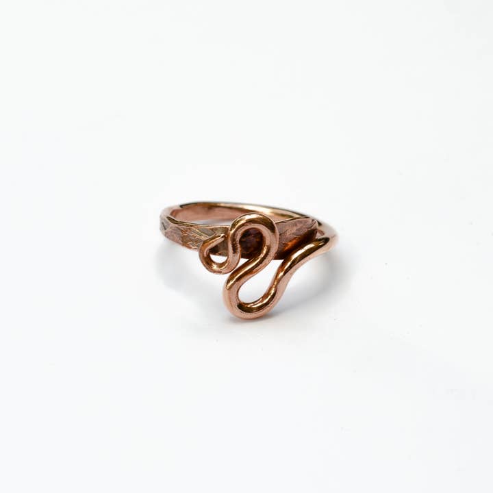 Sincerely Sarah - Wholesale Band/Stacked Ring - Zig Zag Hand Forged Copper Rings2