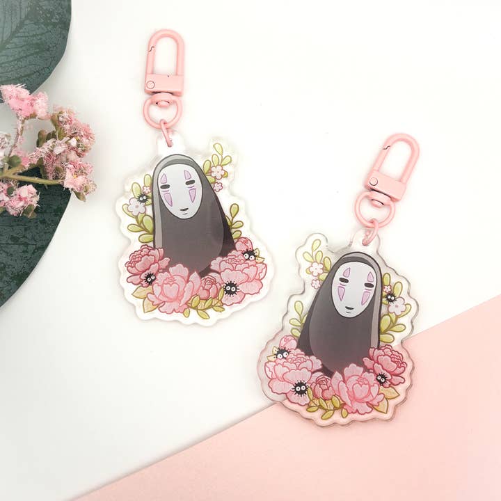 Sarah May Arts - Wholesale Keychain - Women's - Faceless Acrylic Charm | Cute Anime Floral Keychain4