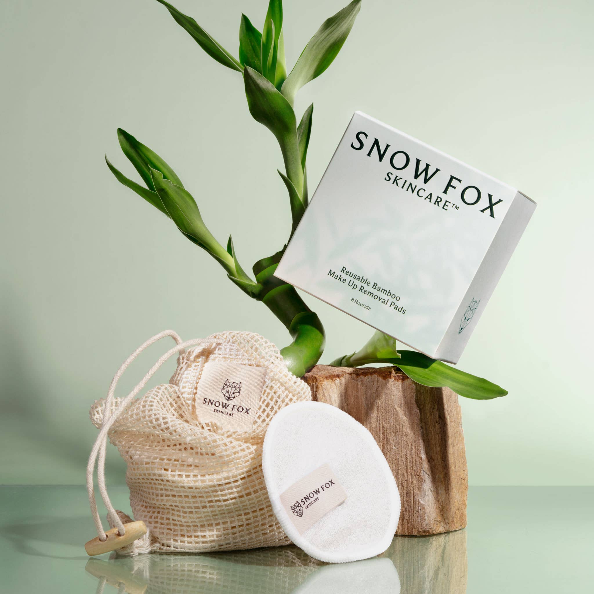 Snow Fox Skincare – wholesale Sminkborttagning – Återanvändbara bambu utgör borttagning kuddar1