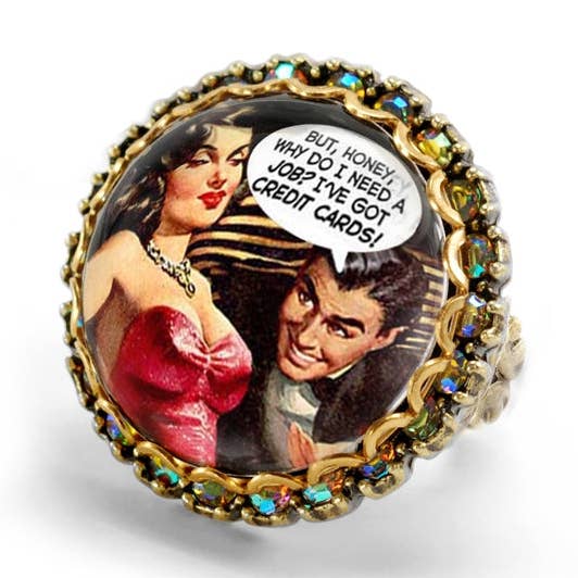 Sweet Romance Jewelry - Wholesale Cocktail/Statement Ring - Vintage Vixens Comic Rings0