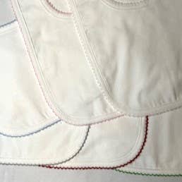 Zsa Zsa & LoLLi Monogram Blanks - Wholesale Bib - Baby - Picot Trim /Bib Newborn, Baby Gift, Embroidery, Monogram