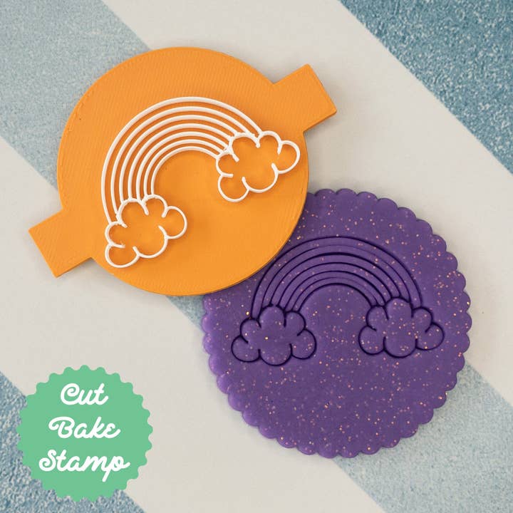 Prägestempel für Plätzchen und Kekse in Regenbogenwolke für den Großhandel von Cut Bake Stamp