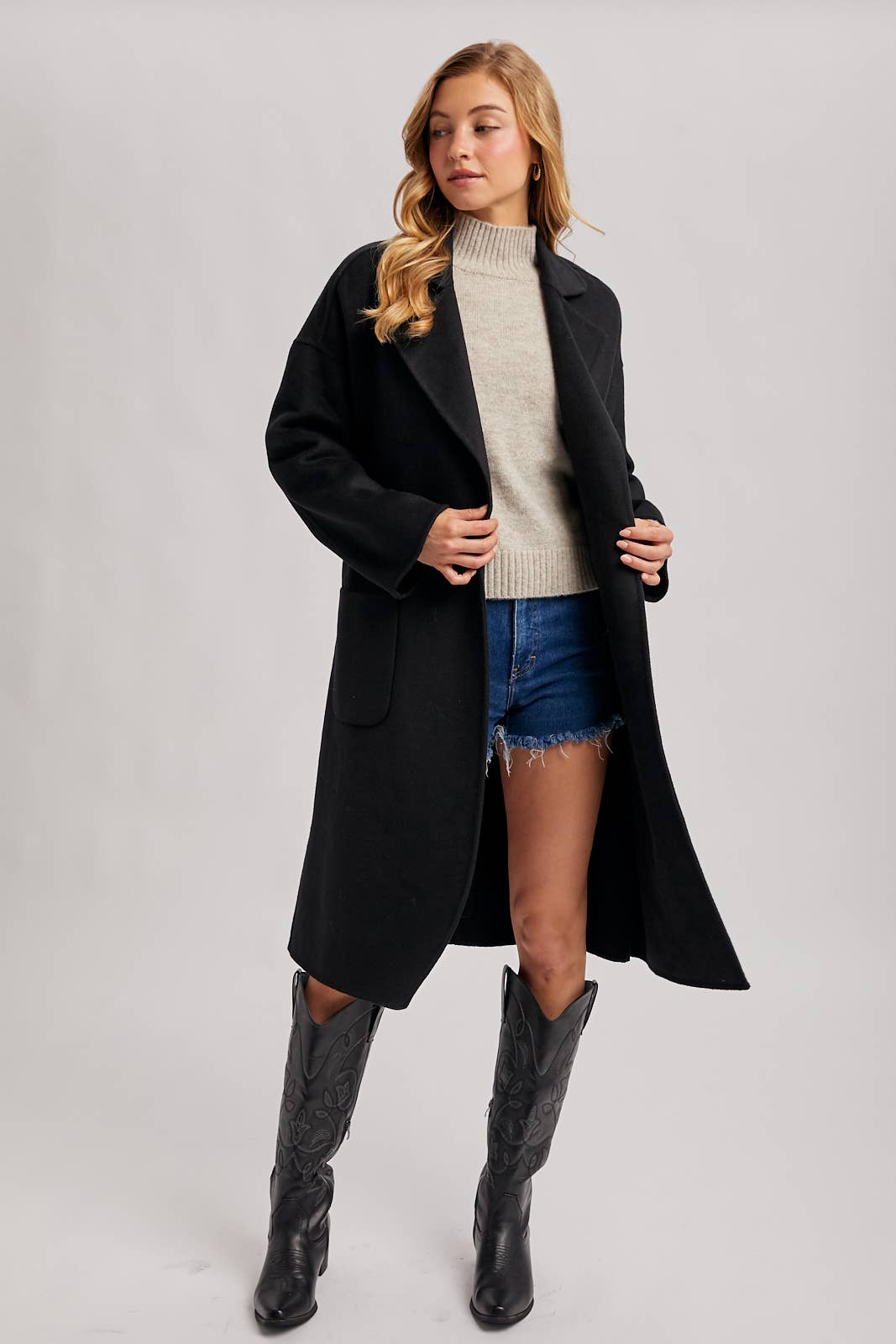 Bluivy - Wholesale Coat - Women's - HANDMADE BELTED LONGLINE COAT21