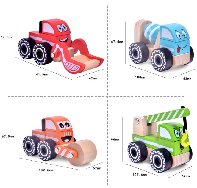 ACOOL TOY - Vente Voiture/camion miniature – enfant - AC6644 ~ AC6647 Véhicule de construction - Boîte ouverte4