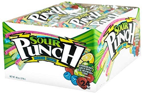 Shop The King - Wholesale Gummy - Sour Punch Punch Straws Rainbow 24 Per Box0