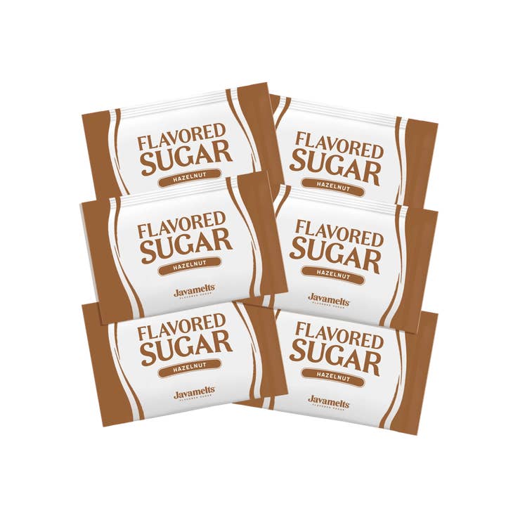 Hazelnut Flavored Sugar Packets (200 ct) for wholesale by JAVAMELTS, INC.
