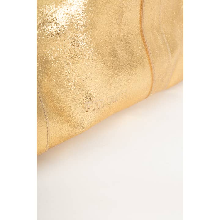 Piti Cuiti - Vendita all'ingrosso Tracolla - Donna - Borsa shopper Winona in pelle color oro metallizzato5