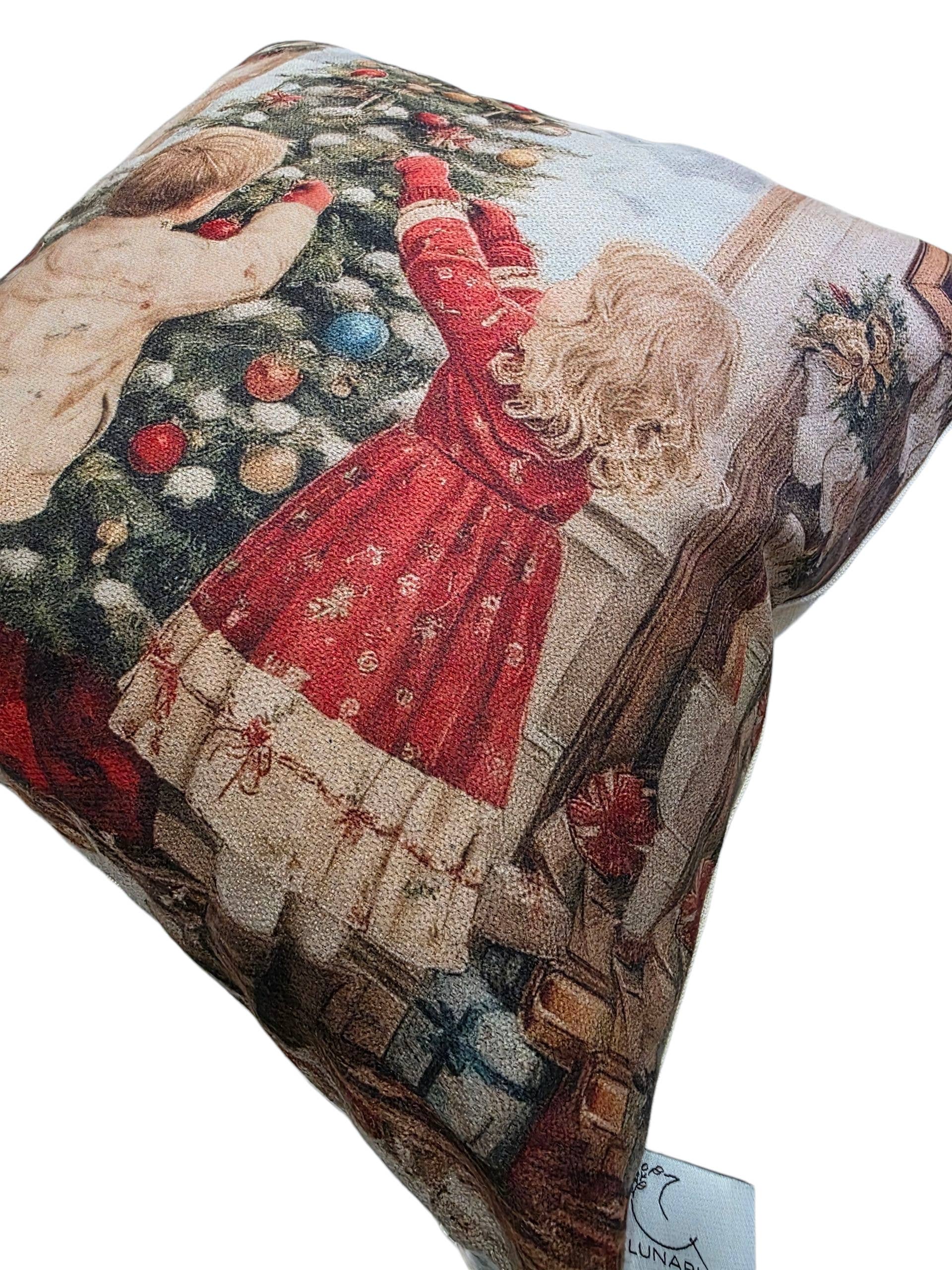 Lunaria Lab – wholesale Dekorativ kudde – Vintage Christmas Family kuddfodral23
