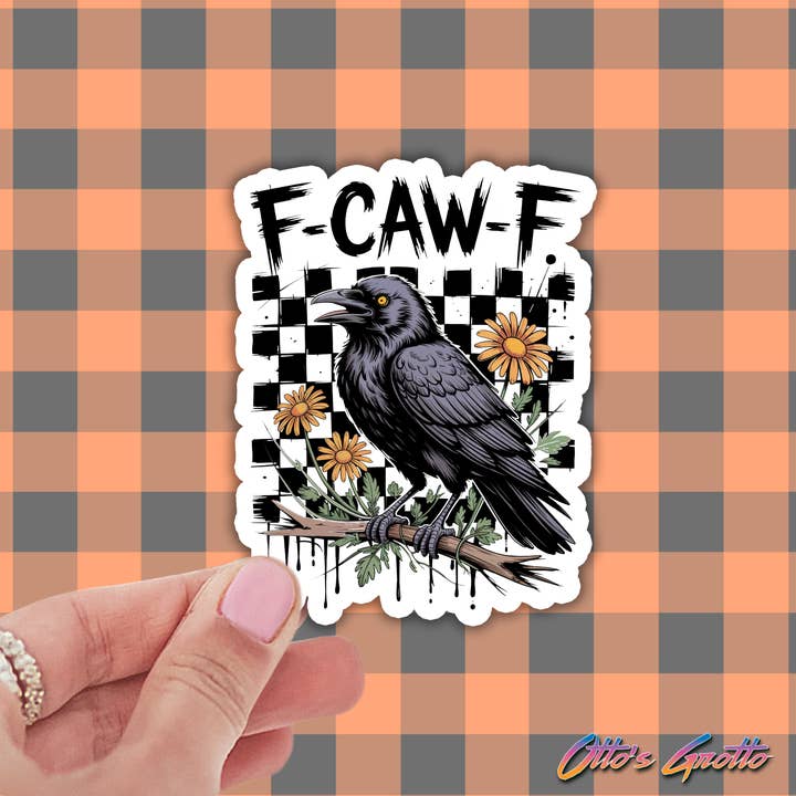 Otto's Grotto - Wholesale Sticker - F-CAW-F Salty Crow Halloween Sticker
