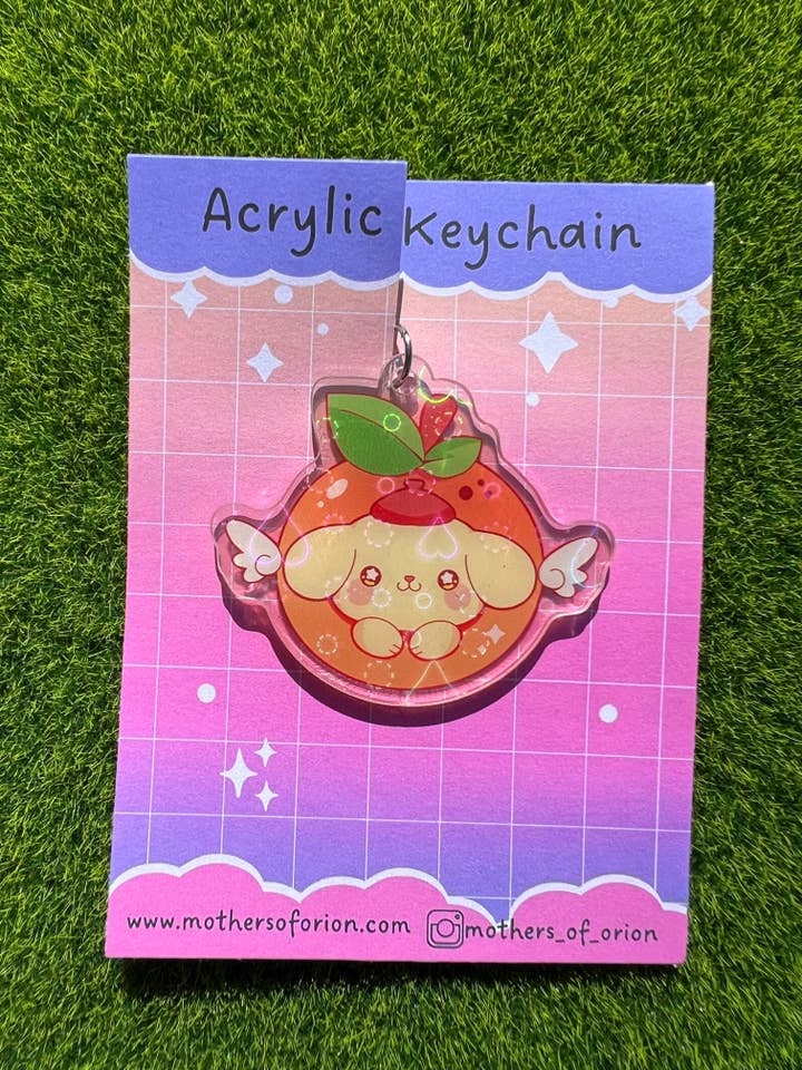 Sanrio Fruit Heads Keychain Pom Pom Purin for wholesale by Mothers Of Orion