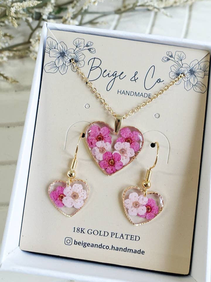 Set of Pink Heart for wholesale by Beige & Co. Handmade