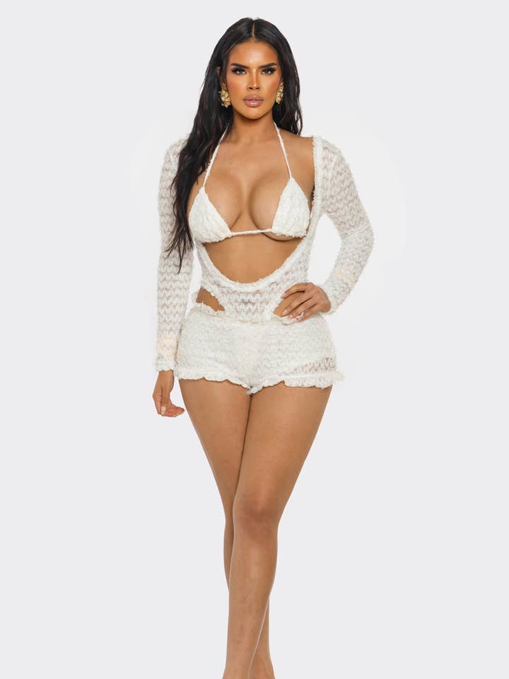 HCCTBR72231 & TUTA IN PIZZO 3 PEZZI & PANTALONCINI per la vendita all'ingrosso da parte di BANJUL