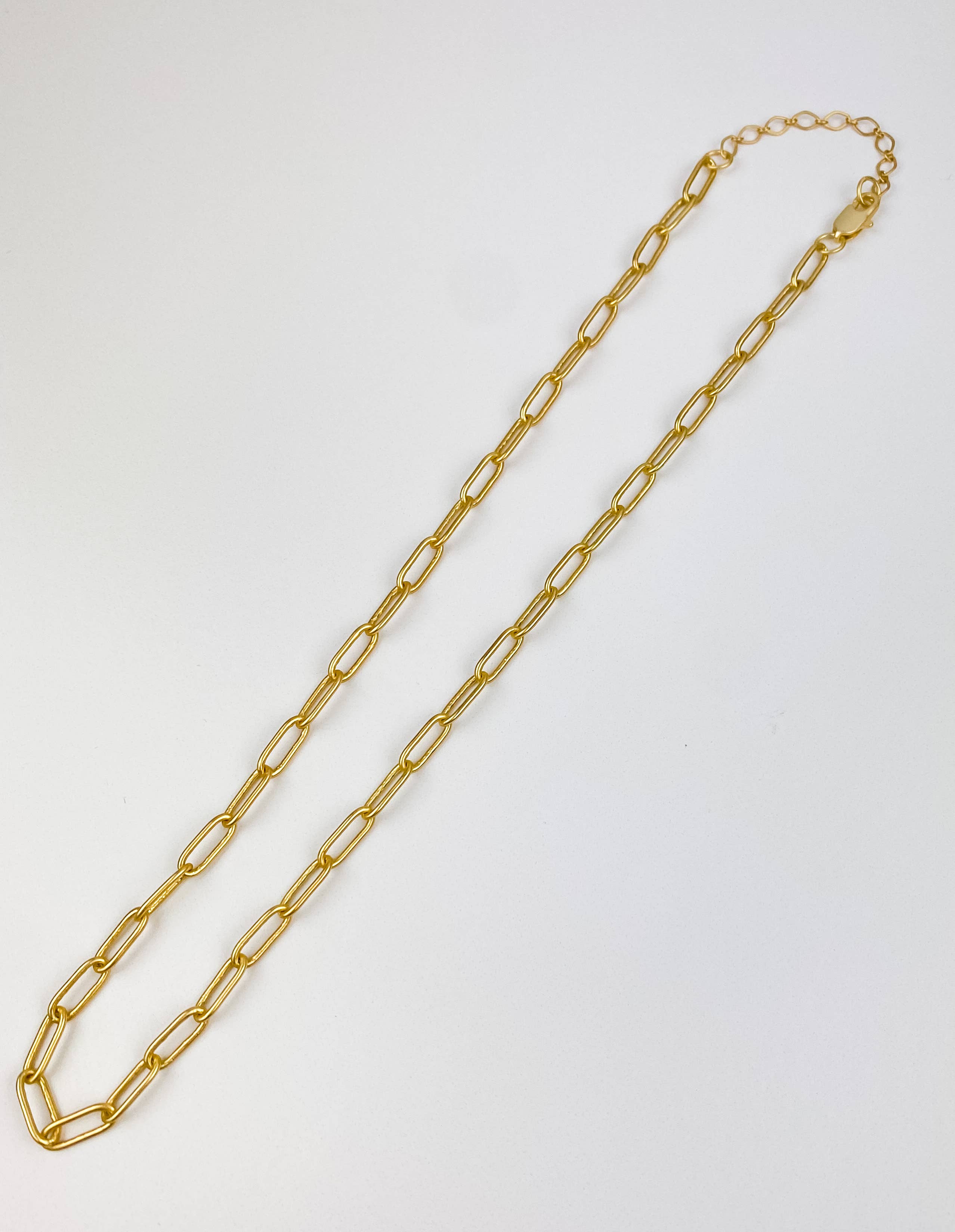 Light Shine - Wholesale Link & Chain Necklace - Paperclip Layering Necklace | Gold Plated Disc, Dainty Chain17