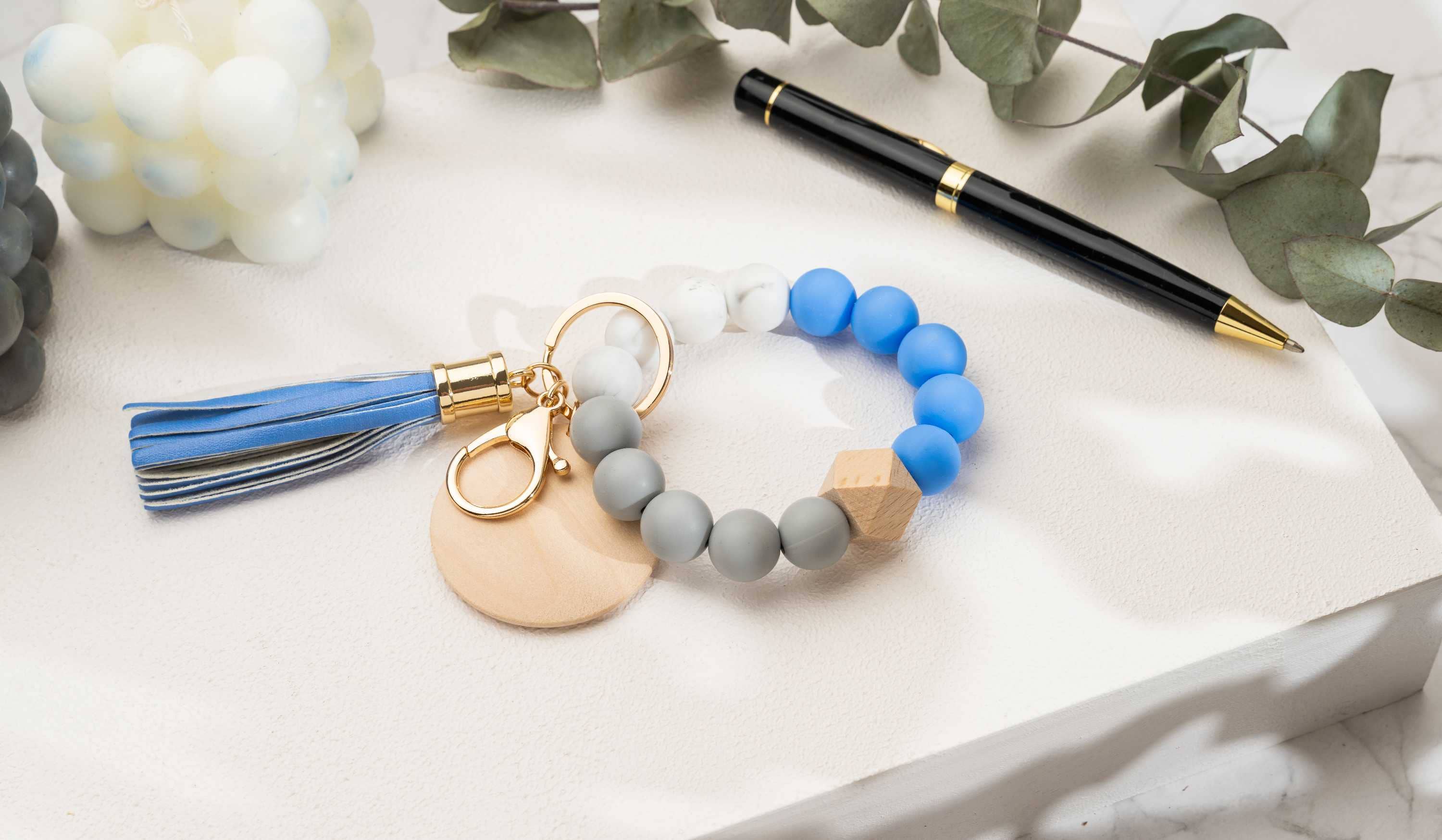 American Leather Goods - Wholesale Keychain Bracelet - Keychain With Wristlet Bangle Bracelet, Keyring Bangle2