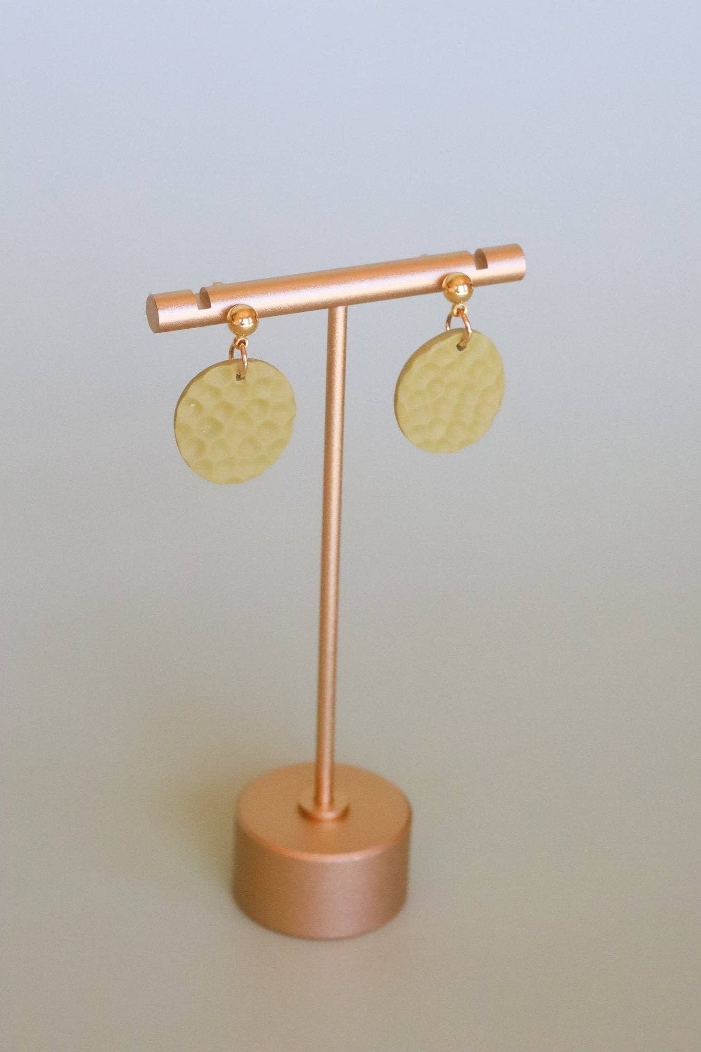 Rainbow's Clay - Wholesale Dangle Earrings - Hammered Circle2